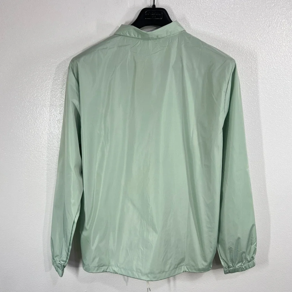 NWT Russell Athletic Coaches Jacket Mens XL Mint Green Snap Front Windbreaker‎